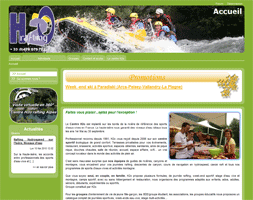 Capture du site www.h2o-rafting.com